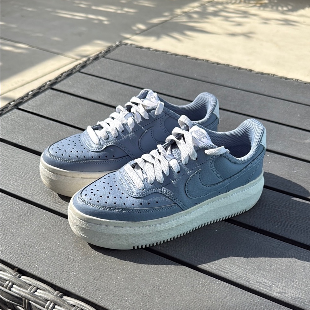 Nike Blue and White Sneakers platform